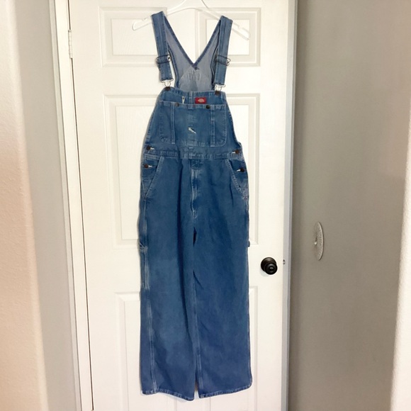 Dickies Other - Dickies Medium Blue Relaxed Denim Overalls